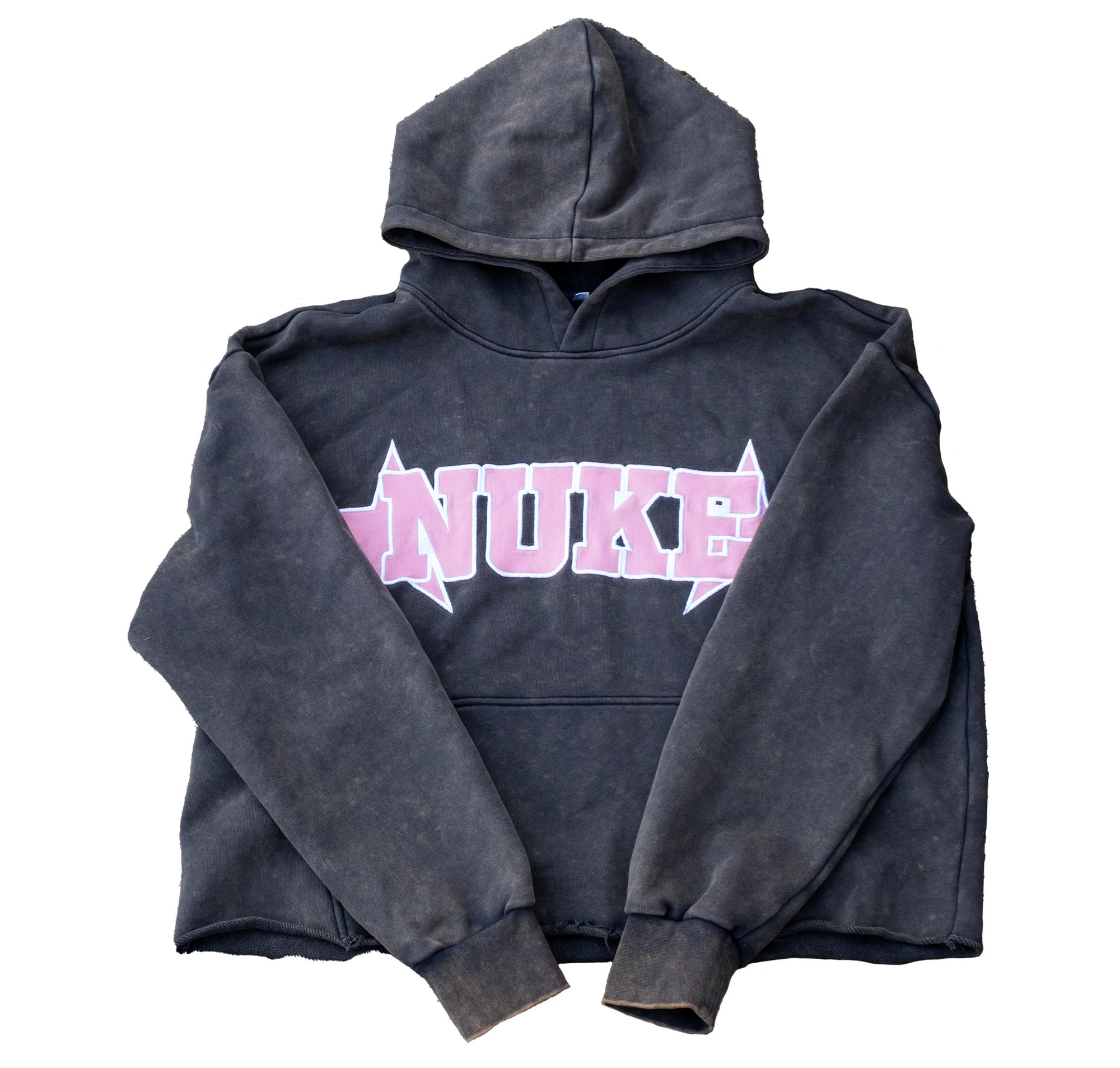 "NUKE STAR" GRAY PULLOVER HOODIE