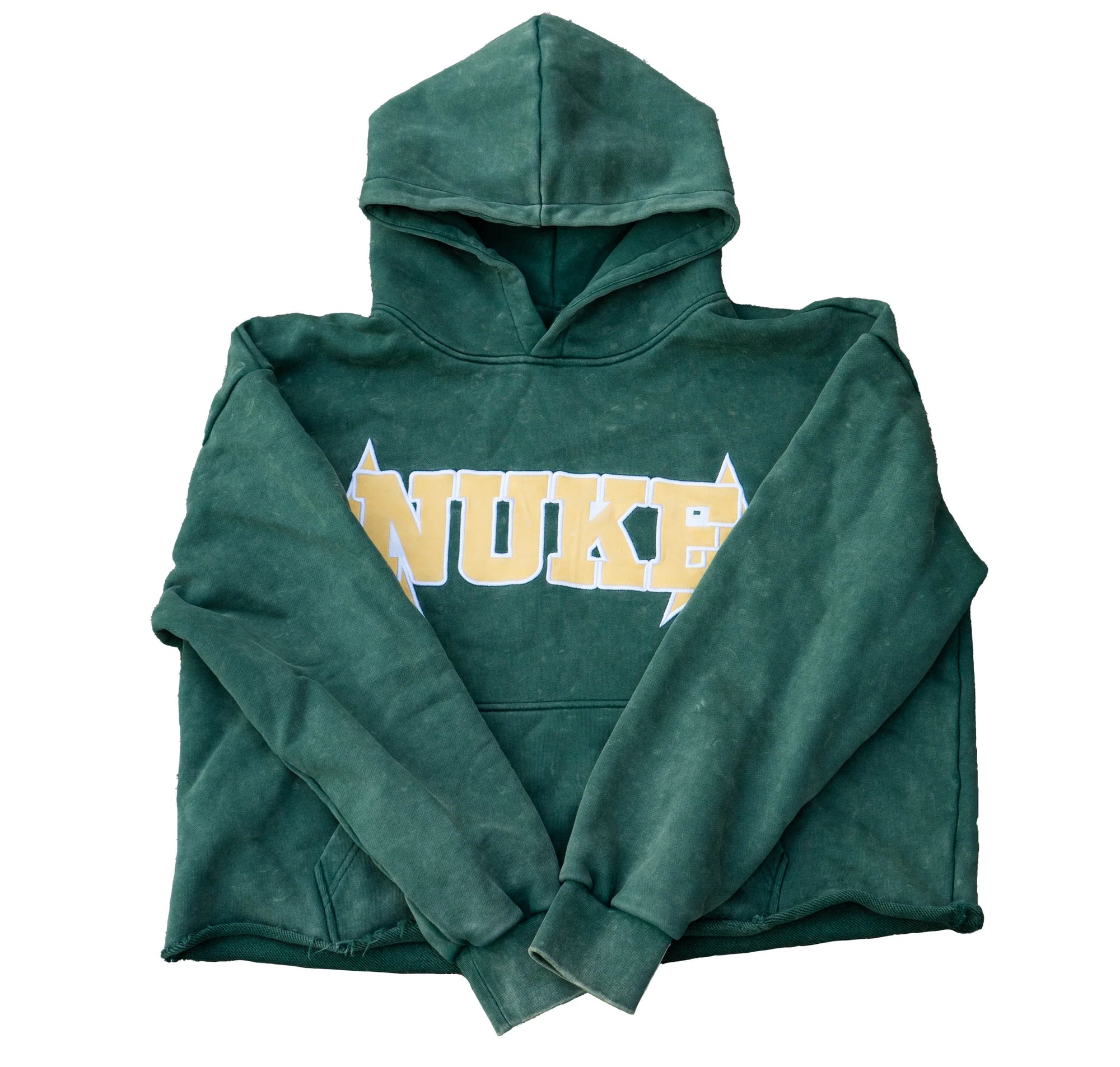 "NUKE STAR" GREEN PULLOVER HOODIE